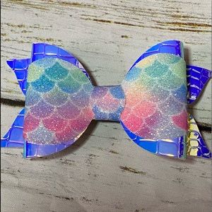 Mermaid pigtail hair bow